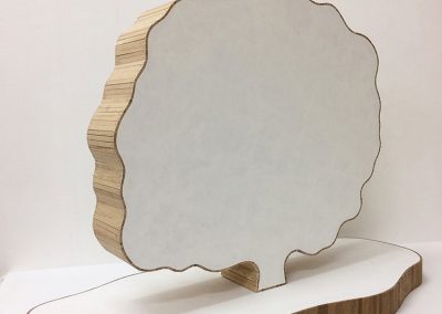 allan watson, island tree, 2017, plywood, mdf and gesso, 800x380x600mm, available