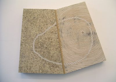 towards drawing (organic loop), 2007, plywood, twigs and wood filler, 830x700x80mm, private collection