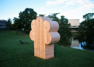 allan watson, back to my roots, 1997, recycled timber, 3050x2450x920mm, no longer extant