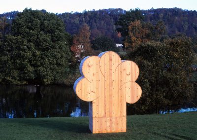allan watson, back to my roots, 1997, recycled timber, 3050x2450x920mm, no longer extant