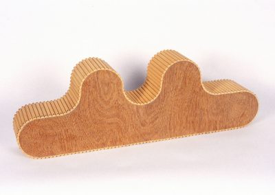 allan watson, bumps (no. 1), 1995, plywood, half round dowel and panel pins, 870x300x150mm, photo by stuart johnstone, private collection
