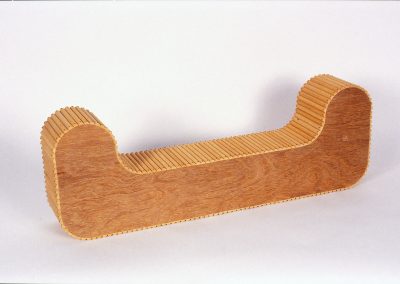 allan watson, bumps (no. 2), 1995, plywood, half round dowel and panel pins, 870x300x150mm, photo by stuart johnstone, collection of the artist