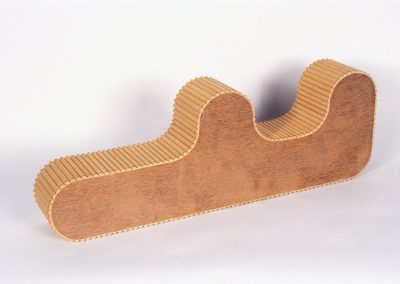 allan watson, bumps (no. 3), 1995, plywood, half round dowel and panel pins, 870x300x150mm, photo by stuart johnstone, collection of the artist