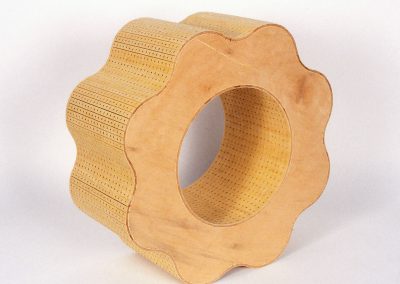 allan watson, imperfection (circle), 1997, plywood and escutcheon pins, 570x570x250mm, photo by stuart johnstone