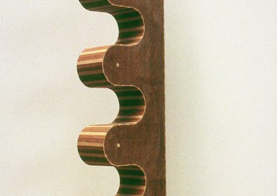 allan watson, rhythmus, 1996, plywood, 1500x250x400mm, no longer extant