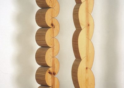 allan watson, upwardly immobile, 1996, timber and plywood, height: 2540 mm, photo by stuart johnstone, no longer extant